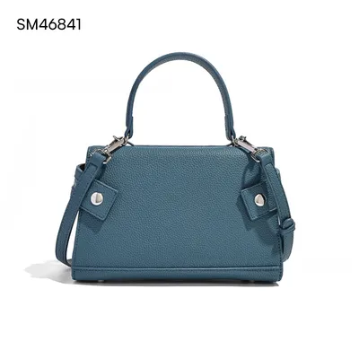 High-End Pebbled Pattern Small Square Bag