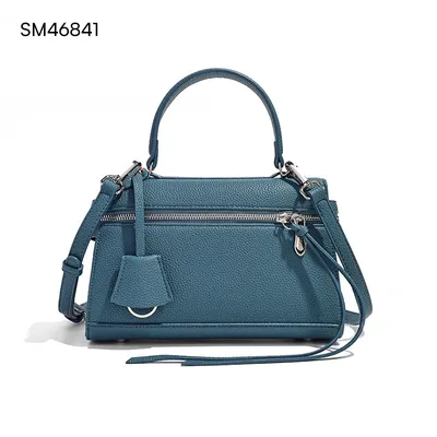 High-End Pebbled Pattern Small Square Bag