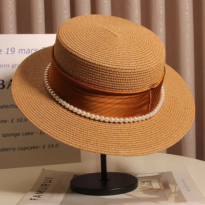 Wide Brim Pearl Hat