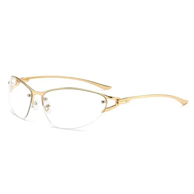 Curved Metal Cat-Eye Sunglass