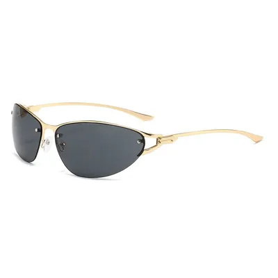 Curved Metal Cat-Eye Sunglass