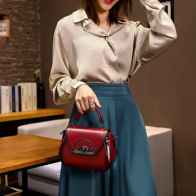  Genuine Leather Shoulder Bag for Women 