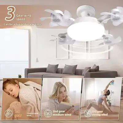 Minimalist Bedroom Remote Control Ceiling Light Fan