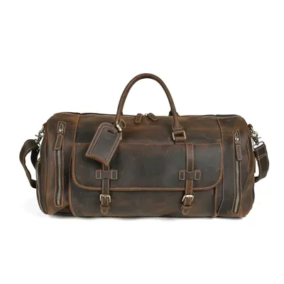 Men's Large Capacity Leather Travel Bag