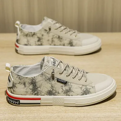 Retro Printed Canvas Shoes for Men,