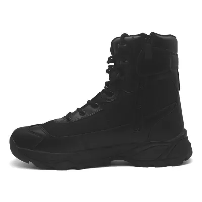 MEN LEATHER MOUNTAIN BLACK BOOTS