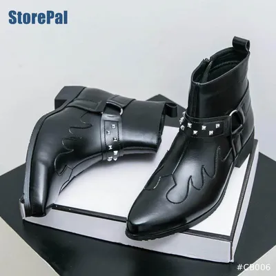 MONGOLIAN BRITISH SHORT RIVET CHELSEA BOOTS