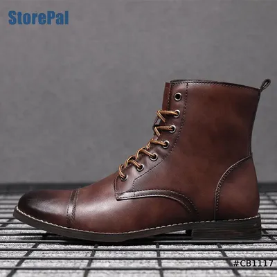 MEN'S BUSINESS HARD MICROFIBER LEATHER BOOTS