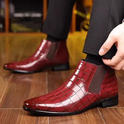 BRITISH STYLE LEATHER CASUAL CHELSEA BOOTS