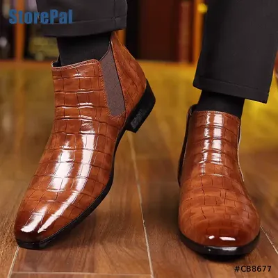 BRITISH STYLE LEATHER CASUAL CHELSEA BOOTS