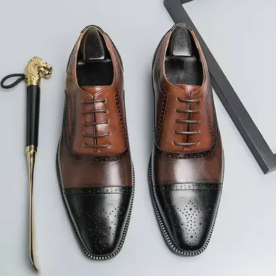 MEN'S LEATHER OXFORDS BUSINESS FORMAL SHOES