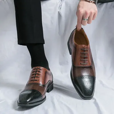 MEN'S LEATHER OXFORDS BUSINESS FORMAL SHOES