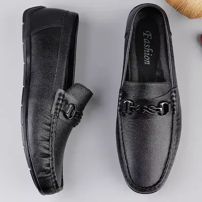 MEN'S LEATHER DRIVING BEANIE LOAFER