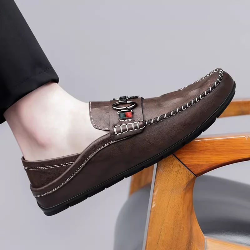FOREIGN TRADE CLASSY BEANIE LEATHER LOAFER 