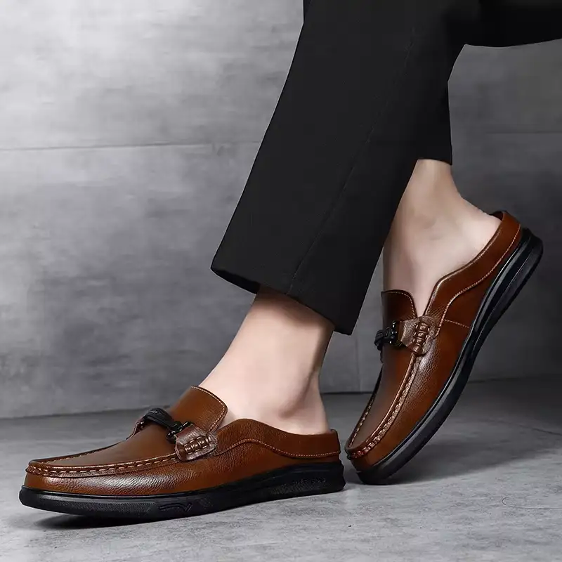 MEN'S SUMMER NEW STYLE LEATHER HALF LOAFER