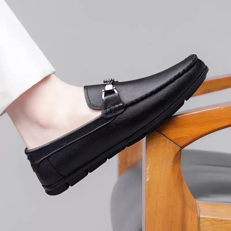 MEN'S SLIP-ON BEANIE DRIVING LEATHER LOAFER