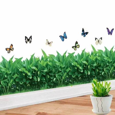  3d Green Grass Wall Stickers