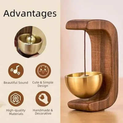 Wooden Wind Chime Magnetic Wireless Door Bell