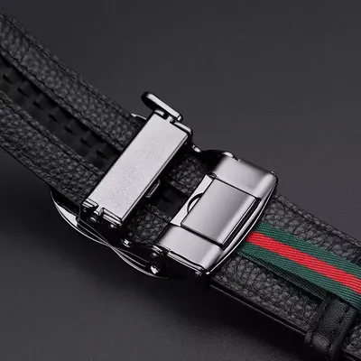 MEN'S LEATHER AUTOMATIC BUCKLE BELT