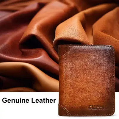 Men's Leather Ultra-Thin Short Wallet