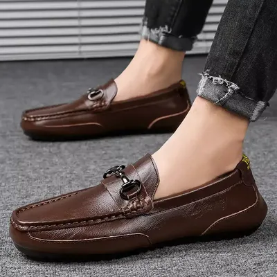 MEN'S LEATHER BREATHABLE CASUAL BEANIE LOAFER
