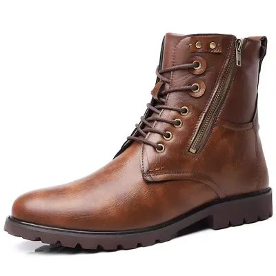 MEN'S CASUAL SIDE ZIPPER HIGH TOP MARTIN BOOTS