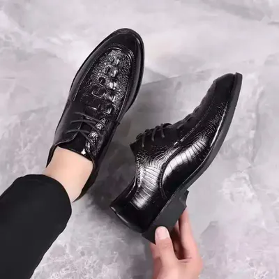 MEN'S NEW KOREAN WOVEN FORMAL SHOES