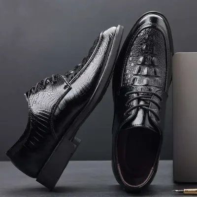 MEN'S NEW KOREAN WOVEN FORMAL SHOES