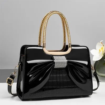 WOMEN PU LEATHER ELEGANT TOP HANDBAG