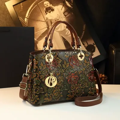 RETRO FLOWER BLOOMING RICH WOMEN'S HANDBAG