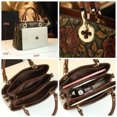 RETRO FLOWER BLOOMING RICH WOMEN'S HANDBAG