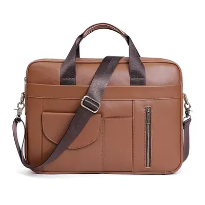 Men's Leather Briefcase Vintage Office Bag