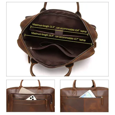 Luxury Vintage Men's Elegant Laptop Bag