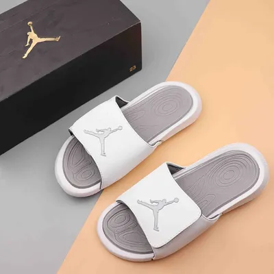 Air Jordan AJ6 Premium Comfort Slippers White & Grey 1:1