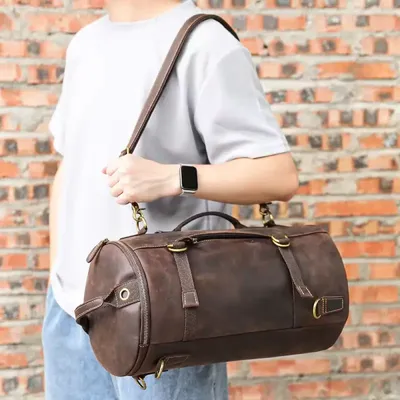 High-End Leather Travel Bag