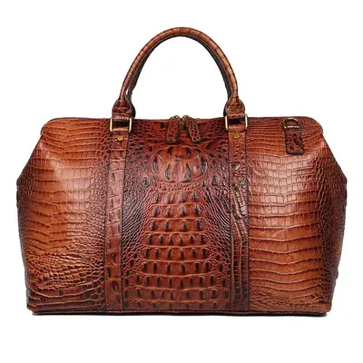 Genuine Leather Large Capacity Weekender Bag