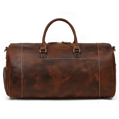 Vintage Leather Travel Luggage Bag