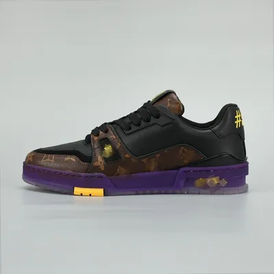 Louis Vuitton LV Trainer Purple And Gold 1:1
