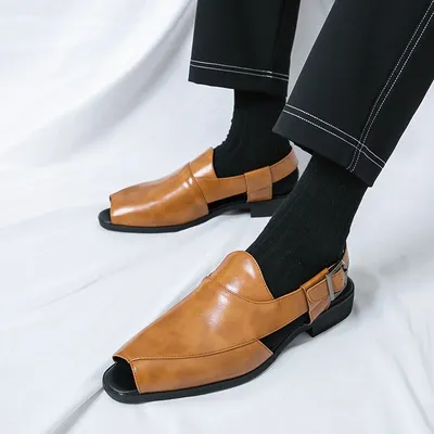 Mens Casual Flat PU Leather Comfort Shoes