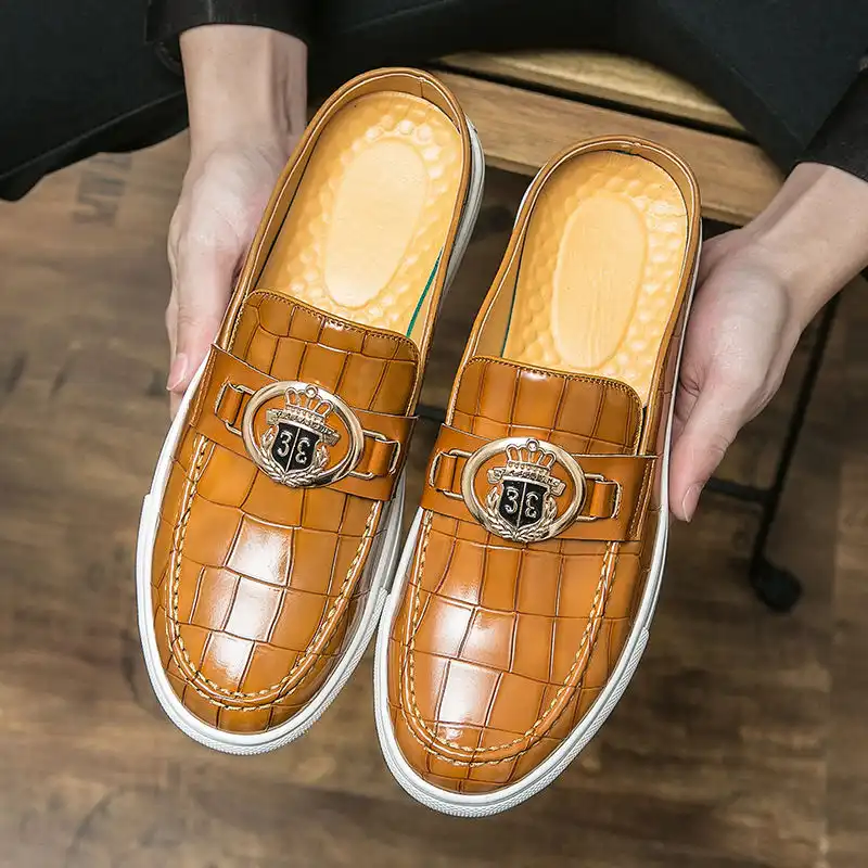 Men's Breathable Leather Half Shoe