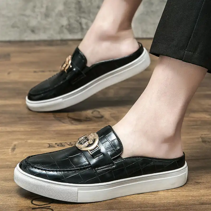Men's Breathable Leather Half Shoe