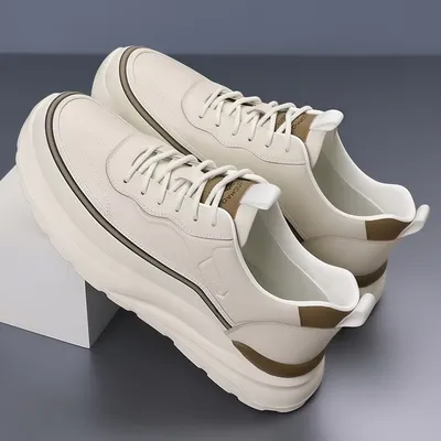 Versatile Soft Soled Lace-up Casual Shoes