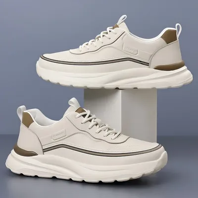 Versatile Soft Soled Lace-up Casual Shoes