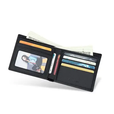 MEN'S BI-FOLD LEATHER SHORT WALLET 