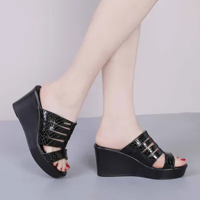 8cm Platform Wedge Heels Shoes for Women