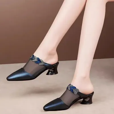 Heel New Pointed Toe Sandals for Outdoor Closed