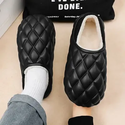 Waterproof Winter Women Shoes for Home Snow Boots Fur-lined slip on Warm