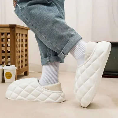 Waterproof Winter Women Shoes for Home Snow Boots Fur-lined slip on Warm