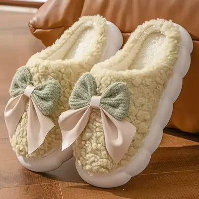 New Autumn and Winter Cute butterfly Cotton slippers for Warm Indoor Home 