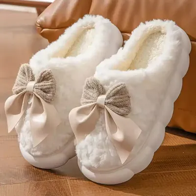 New Autumn and Winter Cute butterfly Cotton slippers for Warm Indoor Home 